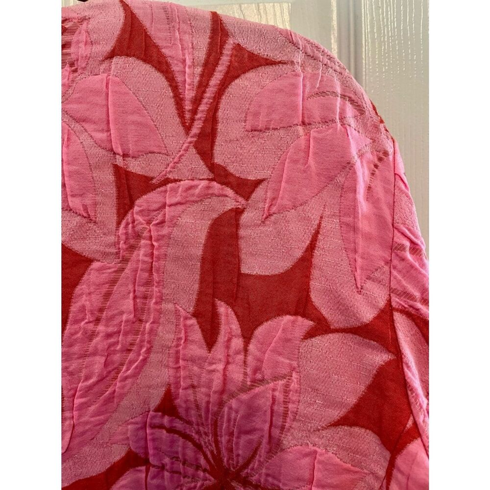 Tara Jarmon Pink Floral Textured Cropped Jacket Blazer EU 44 - Picture 7 of 10